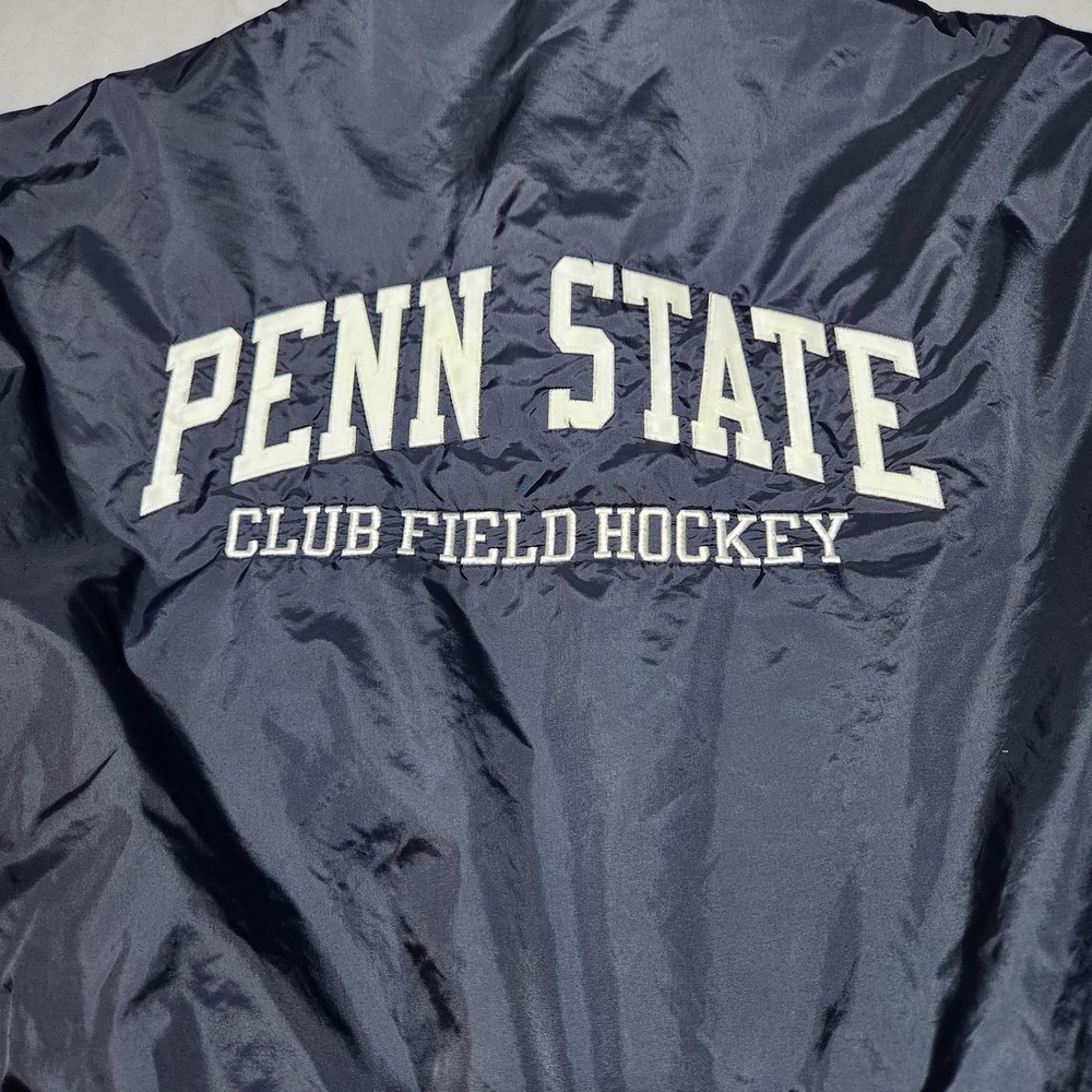 Penn State Club Field Hockey Full Zip Windbreaker Jacket Navy Blue Mens XL - Picture 8 of 10